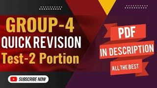 GROUP-4-QUICK REVISION TEST-2||PDF IN DESCRIPTION||DHURUVAM ACADEMY||GET READY