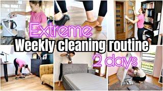 *2 DAYS* EXTREME WEEKLY CLEANING ROUTINE | CLEAN WITH ME OFFICE & DAUGHTER'S ROOM | BREAKFAST IDEA