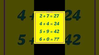 Amazing math puzzle  / brain test math quiz / quiz question / puzzles || #ytshorts #maths #shorts