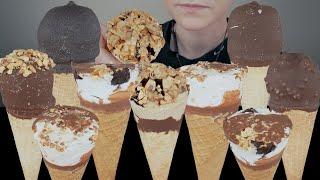 ASMR Ice Cream Cones *Haagen-Dazs, FatBoy Caramel Praline & Fudge Sundae, Nestle Drumstick