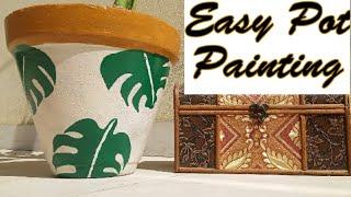 How to paint and decorate a pot/ DIY Pot Painting | Easy Pot Painting |Painting pot gallery