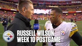 Russell Wilson describes Steelers late grit, won't tell if he meant to get Commanders to jump