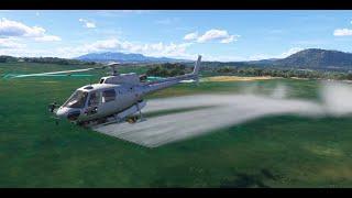 Helicopter Crop Dusting in FS2024 - Fumigación con Helicóptero