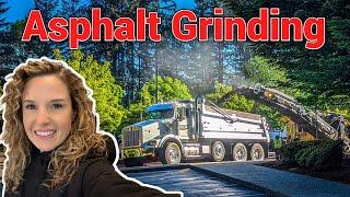 Grinding ASPHALT to prep for paving