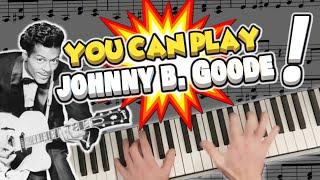 WOW! How to Play Johnny B Goode on Piano ! Chuck Berry Rock and Roll Tutorial Piano Lesson Cover