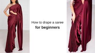 Saree drape for beginners | lakshmi saree draping | saree draping for varamahalakshmi | Tia Bhuva