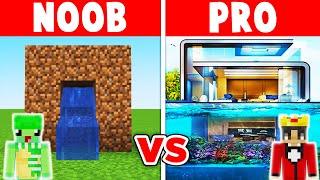 Minecraft NOOB vs PRO: SAFEST UNDERWATER HOUSE BUILD CHALLENGE