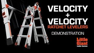 Velocity + Velocity with Ratchet Levelers | Demo | Little Giant Ladder Systems