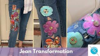 Jean Transformation #upcycleclothing #thrifted