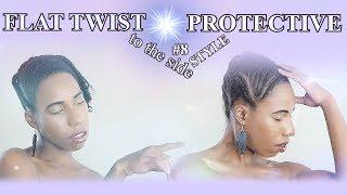 FLAT TWIST to the side PROTECTIVE STYLE / #8 NATURAL HAIR /