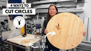 4 Ways to Cut Circles in Wood // DIY Circle Cutting Jigs