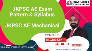 JKPSC AE Exam Pattern | JKPSC Exam Syllabus | JKPSC AE Mechanical I Explained by Er GDS Soni