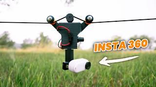 Insta360 on a Zip Line / DIY Electric Cable Cam Build