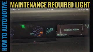 How To Reset The Maintenance Required Light On A 2012-2014 Toyota Prius