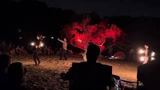 Fire dancers late night Grassfire Festival Nelson Ledges Quarry Park 8/6/23