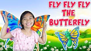 FLY FLY FLY THE BUTTERFLY with Actions and Lyrics I NURSERY RHYMES I ACTION SONG FOR KIDS