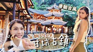 深圳Vlog｜甘坑古鎮唐朝古風打卡熱點～夜景很好看!! 到處都是古裝美女~值得一試的泰菜分享!