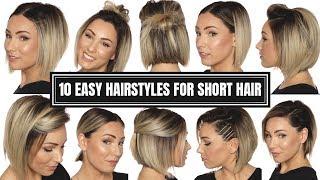 10 EASY HAIRSTYLES FOR SHORT HAIR | CHLOE BROWN