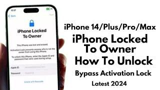 iPhone 14 Series Unlock ! How To Unlock iPhone Locked To Owner Without Computer Or Jailbreak ! 2024