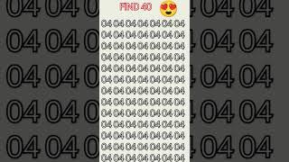find the odd number 40  #challenge #facts #quiz #puzzle #gkhindishort #riddles #ढूंढो