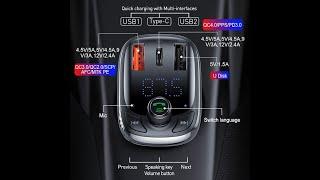 FM Transmitter Modulator Bluetooth 5 0 Handsfree Car Charger shopds.uk