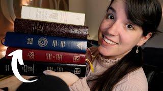 My Bible (and Catechism) Collection! | Whispered flip-throughs, reviews, comparisons | Catholic ASMR