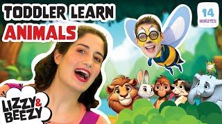 Toddler Learning Animals | Lizzy And Beezy | Educational Toddler Videos | English Stories for Kids