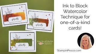 Try this EASY Ink to Block Watercolor Technique