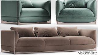 №144. Sofa modeling " Foscari_visionnaire " Autodesk 3ds Max & marvelous designer