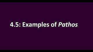 4.5: Examples of Pathos