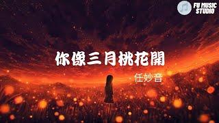 任妙音-你像三月桃花開（動態歌詞）明媚春光去又來桃花年年開滿山桃花滿山愛三月江南入畫來我到山裡踏青來桃花朵朵開風唱情歌賽囉賽等待你從風中來你像三月桃花開