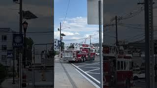 Union Township NJ FD Ladder 1 responding to a cover assignment | Video: 372