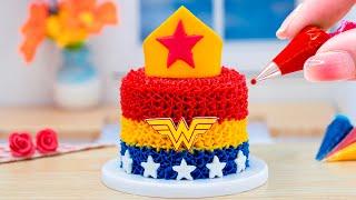 Super Delicious Miniature Warrior Buttercream Almond Cake | How To Make Easy Birthday Cake At Home