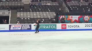 Ilia Malinin quad axel (4A) U.S. Nationals practice, Jan 28, 2023