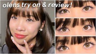 TRYING KOREAN COLORED CONTACTS ft. OLENS (kpop idol lenses)