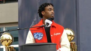 Zaire Wade Speech to Dad, Dwyane Wade At Statue Unveiling In Front Of Miami Heat Arena