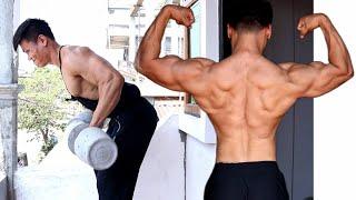 အိမ်မှာ Dumbbell တစ်စုံနဲ့ နောက်ကျောကစားနည်း I Home Back Workout ( Dumbbell Only)