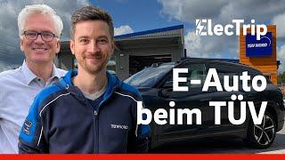 Mit einem E-Auto zur Hauptuntersuchung