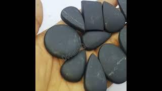 Natural Black Shungite Cabochon Gemstone, Loose Gemstone lot