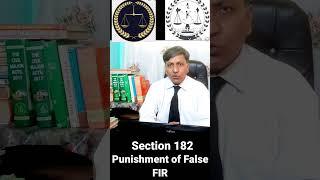 Punishment of false FIR u/s 182 crpc. in Pakistan. Section 182 of crpc.