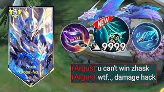 GLOBAL ZHASK ABUSE THIS NEW MAX DAMAGE EMBLEM AND BUILD IN RANKED GAM!!(must try) MLBB 