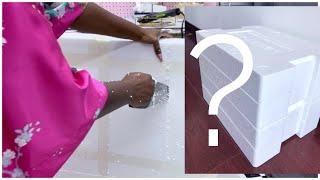 SEE WHAT SHE DID WITH STYROFOAM! AMAZON BOX IDEAS To Tryout Today!