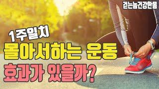 매일 걷기 한시간 말고 일주일 몰아서 하는 운동 효과는? - 걷는놈 건강한몸