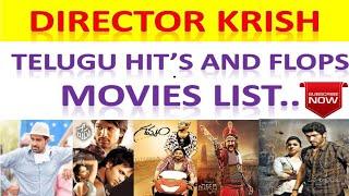 Director Krish Telugu Hit's And Flops Movies List Up To #PSPK27MOVIE #KRISH #MOVIELOOKS #TELUGUMOVIE