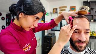 21 Years Old Barber Impressed Me With her SKILLS, CARE & FOCUS!  –  Bogotá 