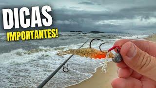 COMO PESCAR DE PRAIA COM ISCAS ARTIFICIAIS - Muitos ROBALOS & DICAS IMPORTANTES