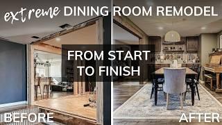 Extreme Dining Room Remodel Creating Open Concept - 12 MONTHS OF WORK IN 6 HOURS