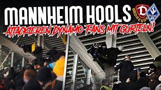 Mannheim-Hools schlagen Dynamo-Fans mit Gürteln! (Dresden vs. Waldhof)