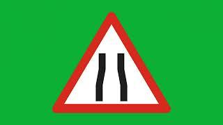 Free Animated Traffic Signs | Green Screen Background