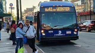 MTA MaBSTOA: 2021-22 NovaBus LFS HEV #9816 on the Bx41 (Read Description)